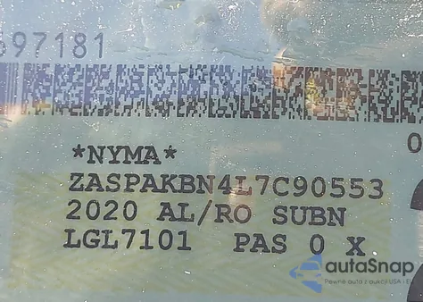 2020 Alfa Romeo Stelvio Ti Awd from USA, damaged, VIN ZASPAKBN4L7C90553